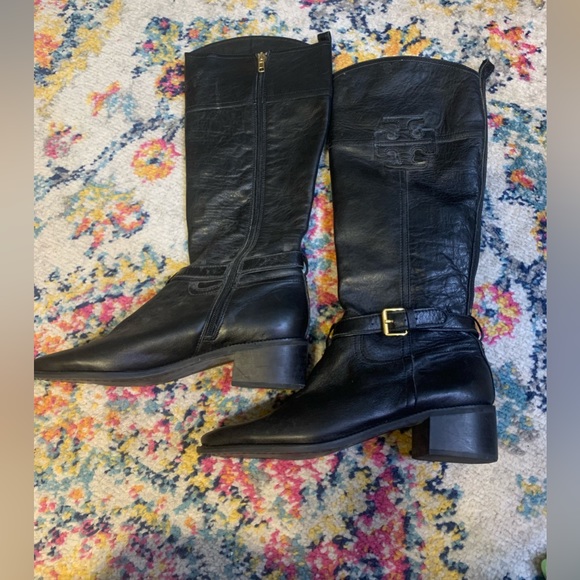 TORY BURCH- Leather Riding Boots Size 9 - Picture 5 of 6